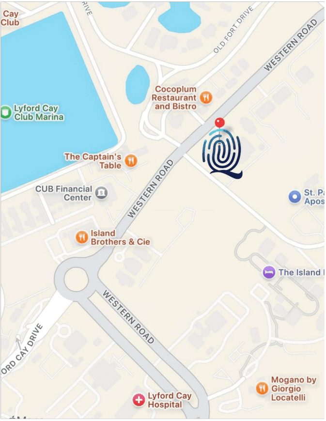 Map showing locations near Western Road.